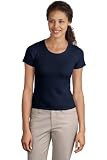 Ladies Short Sleeve Scoop Neck Sweater