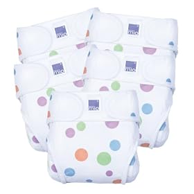 Bambino Mio Bambino Mio Multi Buy Miosoft Nappy Cover Funky Spots for 6 to 12 Months Baby (Medium , Pack of 5, Multicoloured)