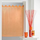 Voilage droit (H90 cm) Aquarella Orange
