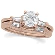 14K Rose Gold Diamond Wedding Set - 0.70 Ct.
