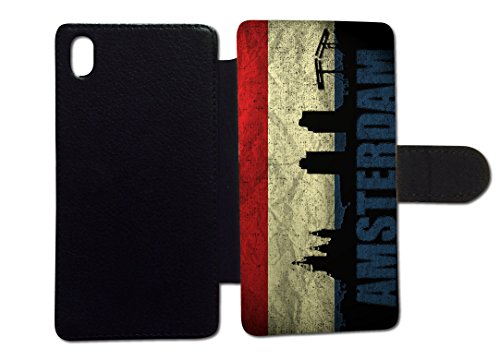 Sony Xperia Holland Amsterdam Flipcase Tasche Flip Hülle Case Cover Schutz Handy Xperia Z5