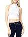 LE3NO Womens Lightweight Fitted Turtleneck Crop Top with Stretch