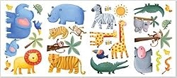 Magnificent Peel & Stick By RoomMates Jungle Adventure Wall Decals