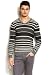 Armani Exchange Mens Micro Pattern Striped V-Neck