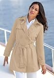 Jessica London Plus Size Short Trench Coat
