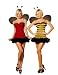 Dreamgirl Women's Reversible Bumble Bee/Lady Bug Costume, Red/Black/,Yellow/Black, Medium