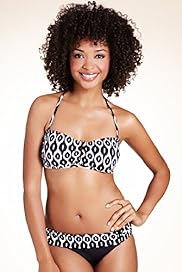 Halterneck Ikat Print Bikini Top