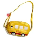 Linda Linda Yellow Bus Kids Bag, Little Kid Handbag, Children School Bag and Travel Bag