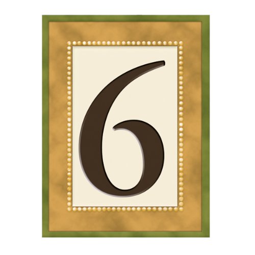 Grasslands Road Estate Pineapple 3 by 4-Inch Build Your Address Plaque with Magnetic Tile, Number 6