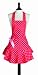 Jessie Steele Bib Josephine Red and Pink Polka Dot Apron