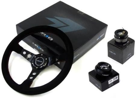 01 02 03 04 05 06 BMW M3 NRG 320MM Steering Wheel + Hub + Quick Release Combo Black Black