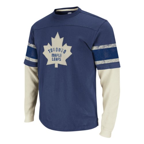 Toronto Maple Leafs Retro Thermal Applique Long Sleeve T-Shirt Size M