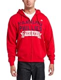 MLB Men's Philadelphia Phillies Arch Classic Long Sleeve Full Zip Hooded Fleece, Athletic Red, X-Large