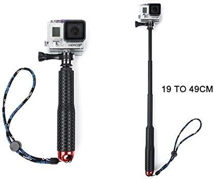 Extendable Handheld Monopod Selfie Stick for Go Pro HERO 1, 2, 3, 3+ 4 SJ4000(bottom case is red)