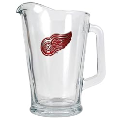Detroit Red Wings NHL 60oz Glass Pitcher - Primary Logo by Great American Products
