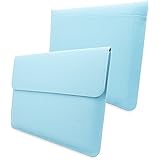 Snugg Macbook Air & Pro 13 Inch Case - Leather Sleeve Case with Lifetime Guarantee (Baby Blue) for Apple Macbook Air 13 and Macbook Pro 13 with Retina