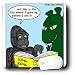 Londons Times Famous People Places Books Cartoons - King Kong and Godilla Reflect - Mouse Pads Image