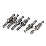 uxcell　ドリルチャックコネクター　六角アダプター　6.3mmシャフトダイヤ　46mm長　6個