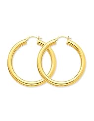 5mm, 14K Yellow Gold Classic Hoop Earrings, 50mm (1 7/8")