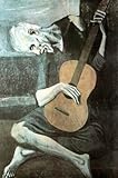 IMAGE OF Old Guitarist Art Poster Print by Pablo Picasso, 24x36 Poster Print by Pablo Picasso, 24x36 Fine Art Poster Print by Pablo Picasso, 24x36