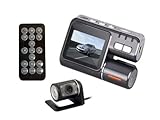HD720P デュアルレンズ(リアカメラ・リモコン付き)多機能 ドライブレコーダー 常時録画 Gセンサー モーション検出 (日本語マニュアル&6ヶ月保証付き)