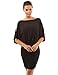 PattyBoutik Women's Cold Shoulder Batwing Blouson Dress