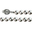 Gray 6.5-7mm Single Strand AS2R2 Cultured Pearl Bracelet w. 14k Gold Clasp 7" - Dahlia Classic Collection