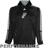 NBA adidas San Antonio Spurs Youth Black Performance Hoody Sweatshirt (Medium)