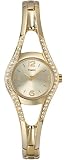 Timex Womens 42 swarovski crytsal gold bangle - T2M845PF