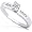 1/4ctw 14k White Gold Princess & Round Diamond Ring (HI/I1) - Size 5