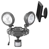 Westinghouse Solar Lighting 481631 Solar System Double Round Head Flood Light in Pewter