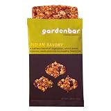 gardenbar&reg; Protein Vegan Snack Bar, Indian Flavor 1.7 Ounce Single Serve (Pack of 12)