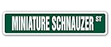 MINIATURE SCHNAUZER ストリートサインボード：ミニチュアシュナウザー 英語 道路標識 アメリカ看板 MADE IN U.S.A [並行輸入品]