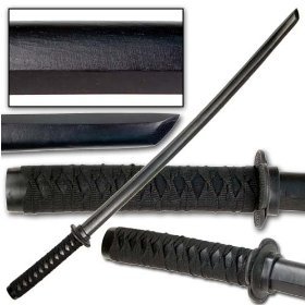 BladesUSA 1806Bk Samurai Wooden Training Bokken Black 39-Inch Overall