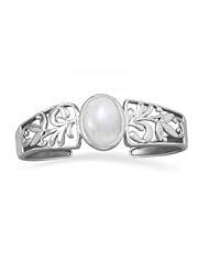 MMA Silver - Rainbow Moonstone Cuff Bracelet
