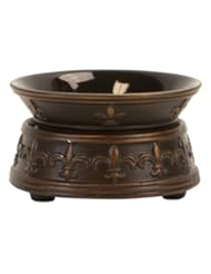 Fleur de Lis Bronze Ceramic 2 in 1 Electric Candle Warmer