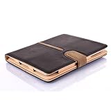 Black & Tan Buckle series Suede Leather Smart Flip Case Cover for The New iPad 4 (with Retina Display) + iPad 3 + iPad 2 with Full Sleep Wake compatibility!by JAMMYLIZARD
