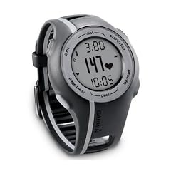 Garmin GPS Sportuhr Forerunner 110 - GPS Trainingscomputer, grau/grau