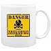 New  Danger : Angry White German Shepherd Dog Owner  Mug Dog