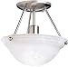 Kichler 3718NIA Cove Molding Top Glass 2 Light Brushed Nickel Semi Flush Mount,