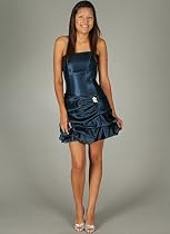 Satin Pick-Up Cocktail Dress for Bridesmaid Formal Prom