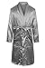 ESH Men's Sleepwear Lightweight Short Spa Real Silk Robe Bathrobe 11 Colors SY44US