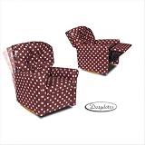 Classic Pink A Dot Fabric Rocker Kids' Recliner