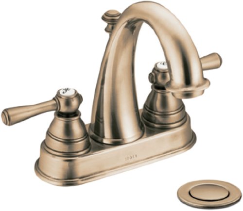Moen CA6121AZ Kingsley Two-Handle High Arc Bathroom Faucet, Antique Bronze