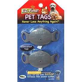 EZ-Find! Pet Tags for the EZ-Find! Wireless Electronic Locator System (2-Pack)