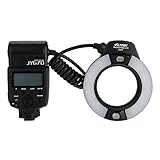 fitTek®　Viltrox　JY-670　接写専用ストロボ　マクロリングライト/マクロリングフラッシュ　セット　6ｘアダプターリング(49mm, 52mm, 55mm, 58mm, 62mm, 67mm)付属　Canon, Nikon, Panasonic, Olympus, Pentax, Samsung各社のホットシュー付きのカメラ/一眼レンズカメラに対応+fitTek®　マイクロファイバークリーニングクロス