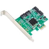 IO Crest 4 Port SATA III PCI-e 2.0 x1 Controller Card Marvell Non-Raid with Low Profile Bracket SI-PEX40064