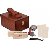 Kiwi Select Shoe Shine Care Kit Valet II Wooden Box w/ 10 pc Content