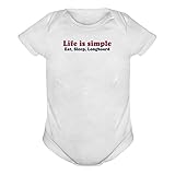 LIFE SIMPLE EAT , SLEEP Longboarding ベビーボディ