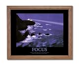Motivational Focus Ocean Lighthouse Home Decor Wall Picture Oak Framed Art Print